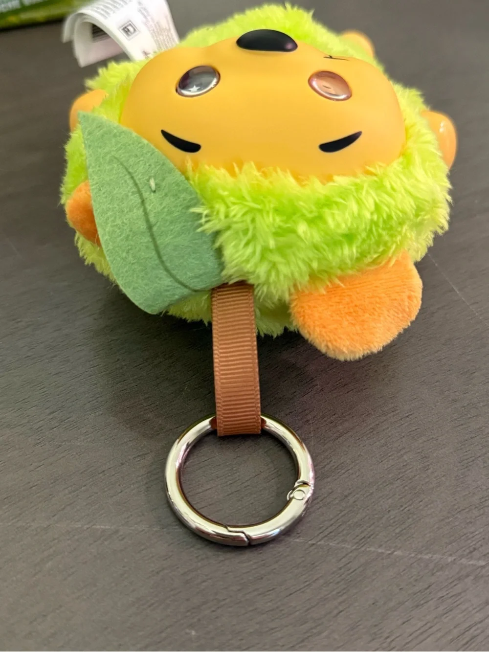 Disney Fresh Picked Pooh Green Apple Vinyl Plush Collectable Bag Charm Key Ring
